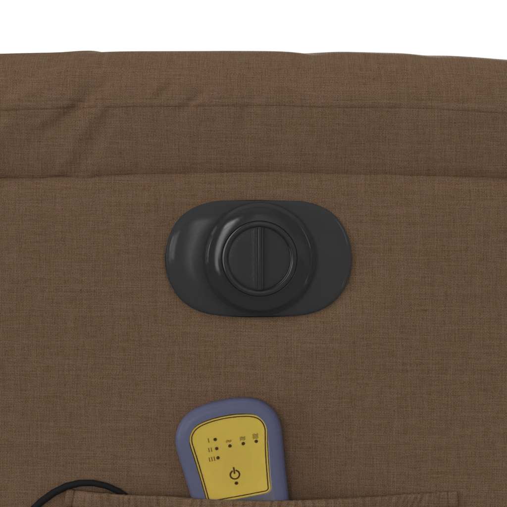 vidaXL Fauteuil de massage électrique marron en tissu