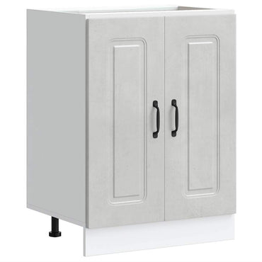 vidaXL Spülenunterschrank Kalmar Betongrau 60x46x81,5 cm Holzwerkstoff