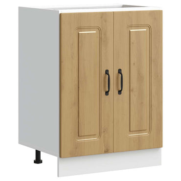 vidaXL Meuble sous-évier Kalmar chêne artisan 60x46x81,5 cm
