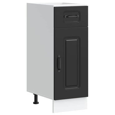 vidaXL Meuble bas de cuisine Kalmar Noir Bois d'ingénierie