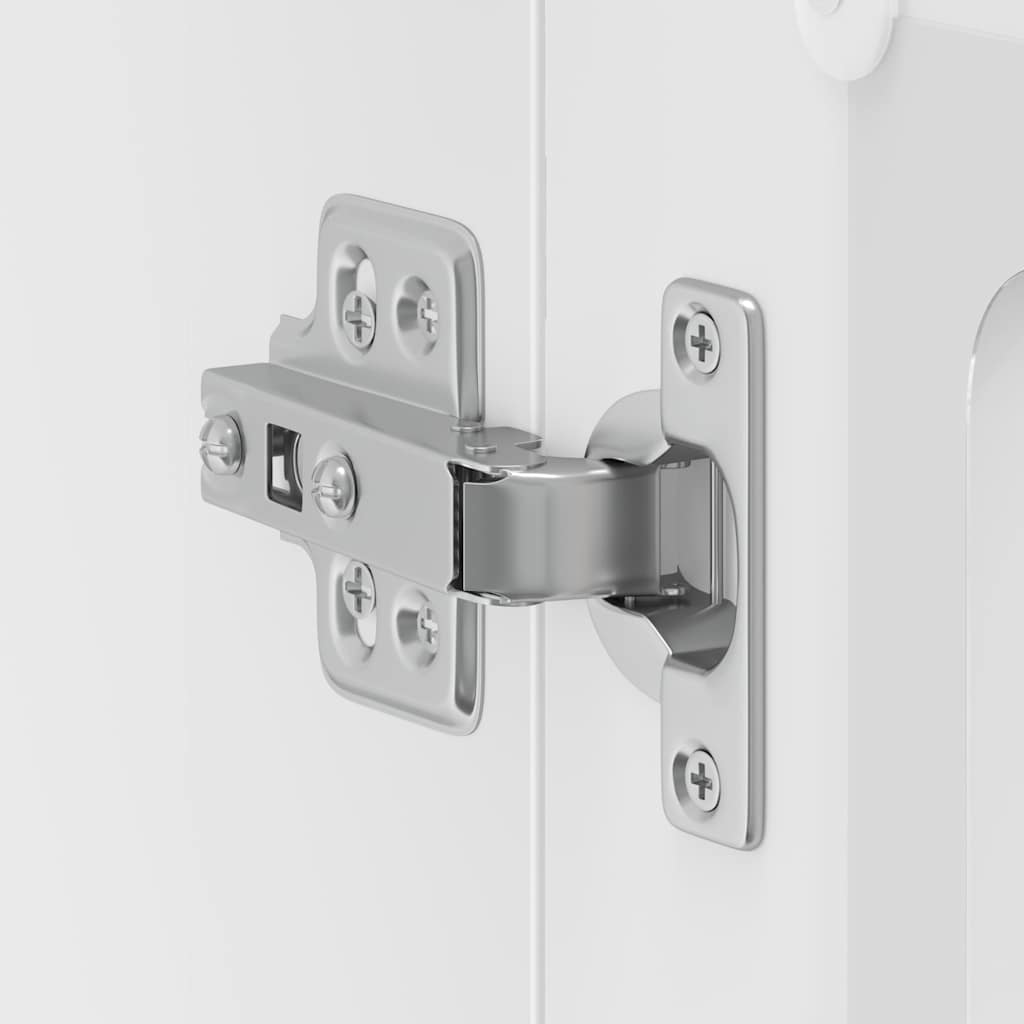 Küchen-Hängeschrank mit Glastür Kalmar Weiß Holzwerkstoff