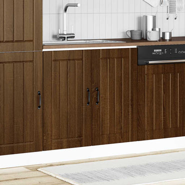 vidaXL Spülenunterschrank Lucca Braun Eichen-Optik Holzwerkstoff