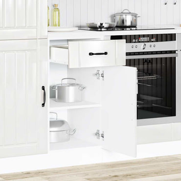 vidaXL Meuble bas de cuisine Lucca Blanc brillant Bois d'ingénierie