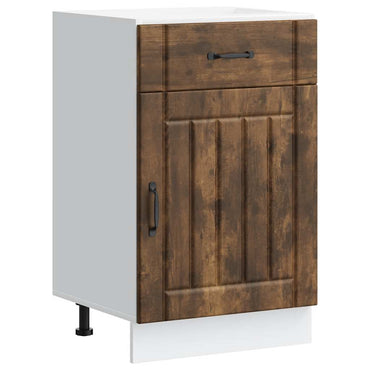 vidaXL Küchen-Unterschrank Lucca Räuchereiche Holzwerkstoff