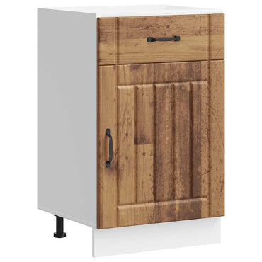 vidaXL Meuble bas de cuisine Lucca aspect bois recyclé bois d'ingénierie