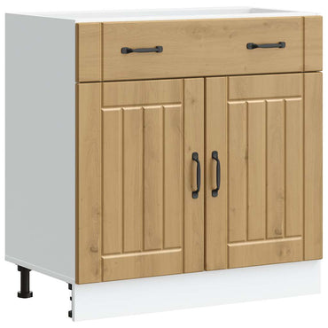 vidaXL Küchen-Unterschrank Lucca Artisan-Eiche Holzwerkstoff