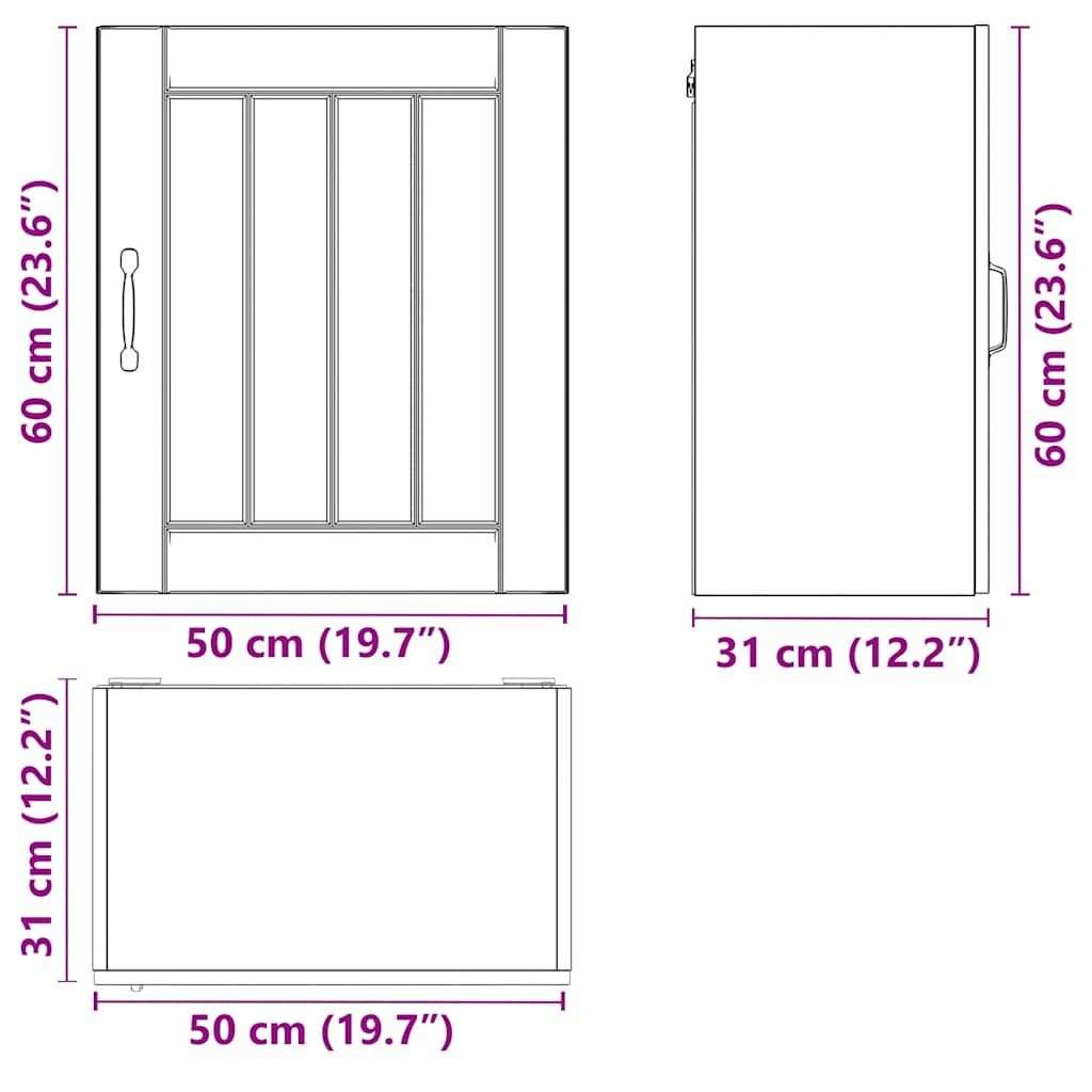 vidaXL Meuble haut de cuisine Lucca marron aspect chêne en bois d'ingénierie