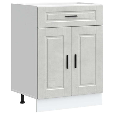 vidaXL Meuble bas de cuisine Porto gris béton bois d'ingénierie