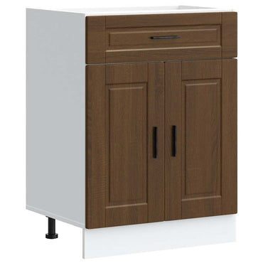 vidaXL Meuble bas de cuisine Porto aspect chêne marron bois d'ingénierie