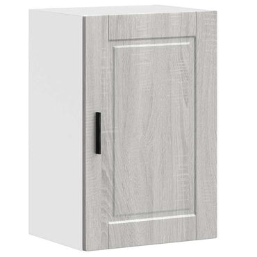 vidaXL Meuble haut de cuisine Porto gris en bois d'ingénierie aspect chêne Sonoma