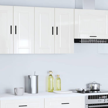 vidaXL Meuble haut de cuisine Porto blanc brillant en bois d'ingénierie