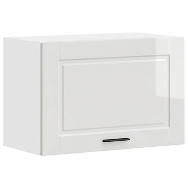 vidaXL Meuble haut de cuisine Porto blanc brillant en bois d'ingénierie