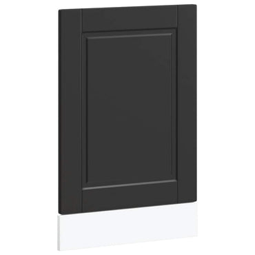 vidaXL Geschirrspülerblende Porto Schwarz 45x1,5x67 cm Holzwerkstoff