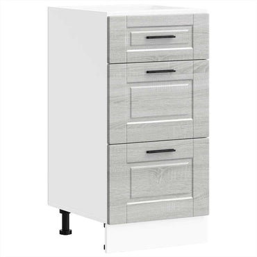vidaXL Meuble bas de cuisine Porto gris et sonoma bois d'ingénierie