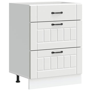 vidaXL Meuble bas de cuisine Lucca Blanc Bois d'ingénierie