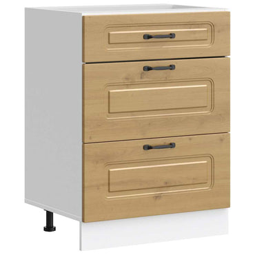 vidaXL Meuble bas de cuisine Kalmar chêne artisan Bois d'ingénierie