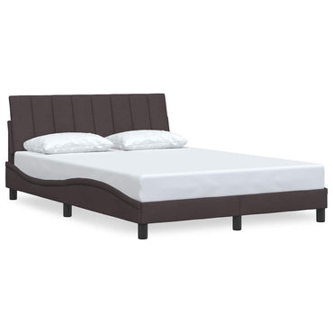 vidaXL Bettgestell ohne Matratze "Hanko" Dunkelbraun 120x200 cm Stoff