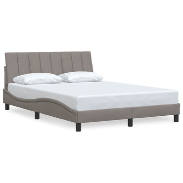 vidaXL Bettgestell ohne Matratze "Hanko" Taupe 140x190 cm Stoff