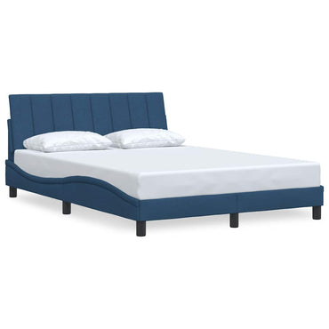 vidaXL Bettgestell ohne Matratze "Hanko" Blau 140x190 cm Stoff