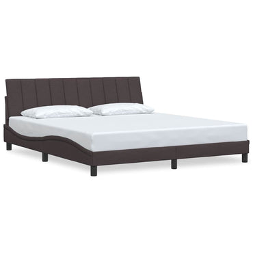 vidaXL Bettgestell ohne Matratze "Hanko" Dunkelbraun 180x200 cm Stoff