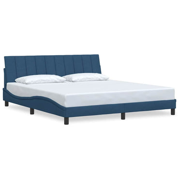 vidaXL Bettgestell ohne Matratze "Hanko" Blau 180x200 cm Stoff