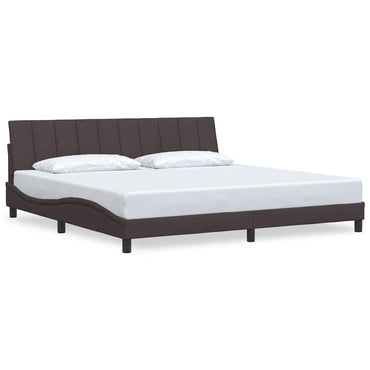 vidaXL Bettgestell ohne Matratze "Hanko" Dunkelbraun 200x200 cm Stoff