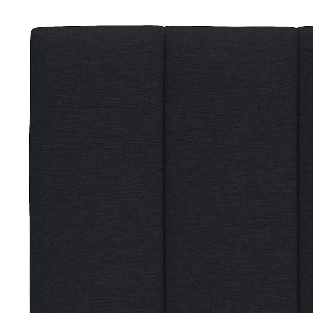 vidaXL Bettgestell ohne Matratze "Hanko" Schwarz 90x190 cm Stoff