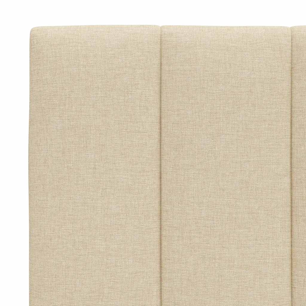 vidaXL Bettgestell ohne Matratze "Hanko" Creme 100x200 cm Stoff