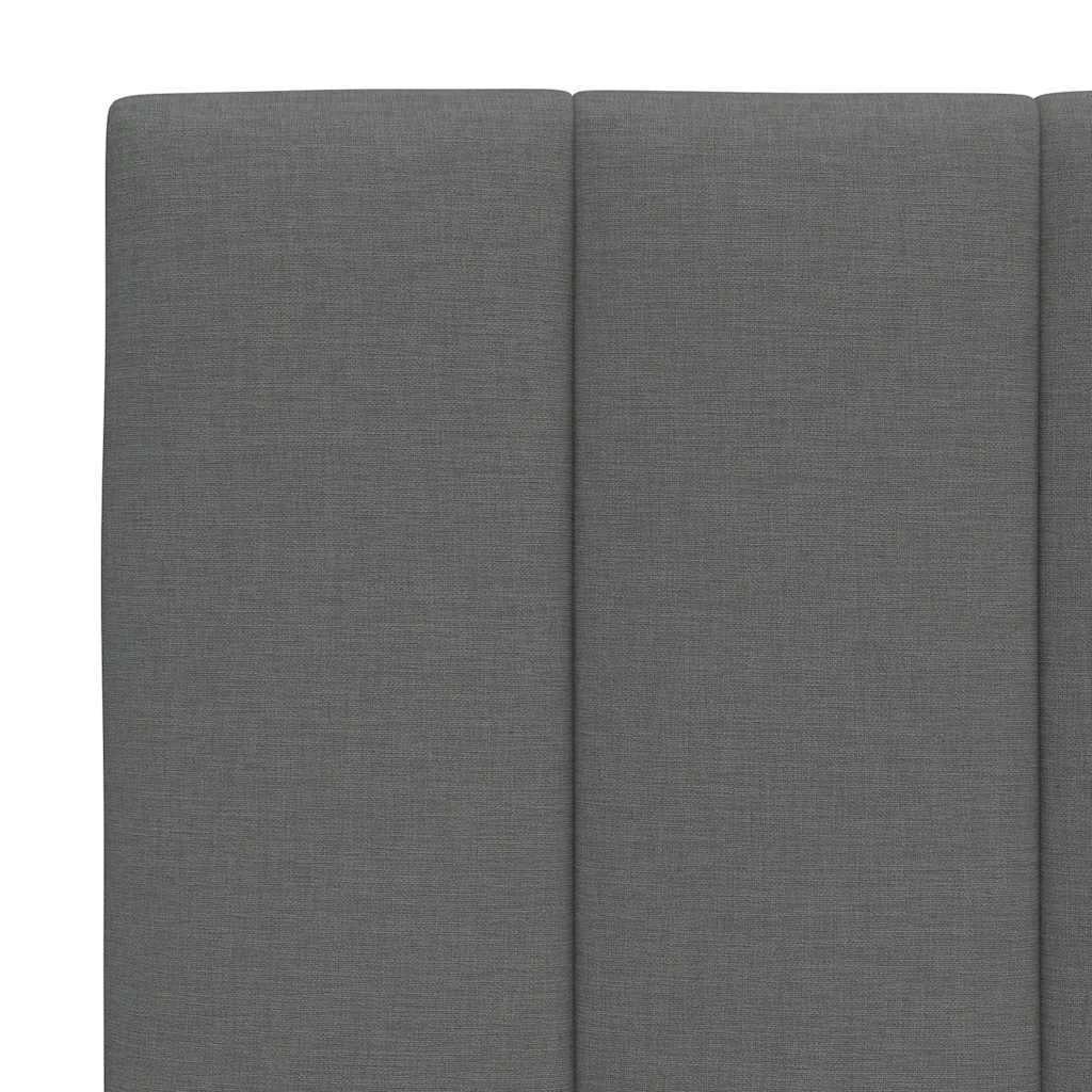 vidaXL Bettgestell ohne Matratze "Hanko" Dunkelgrau 120x200 cm Stoff