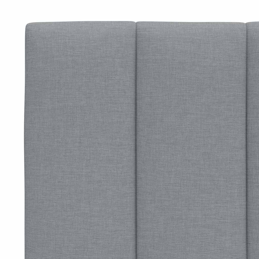 vidaXL Bettgestell ohne Matratze "Hanko" Hellgrau 140x200 cm Stoff
