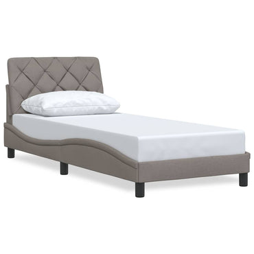 vidaXL Bettgestell ohne Matratze Taupe 80x200 cm Stoff