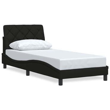 vidaXL Bettgestell ohne Matratze Schwarz 90x190 cm Stoff