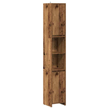 vidaXL Meuble de salle de bain aspect bois de récupération 30x30x183,5 cm en bois d'ingénierie