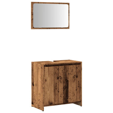 vidaXL Ensemble de meubles de salle de bain 2 pcs aspect bois récupéré bois d'ingénierie