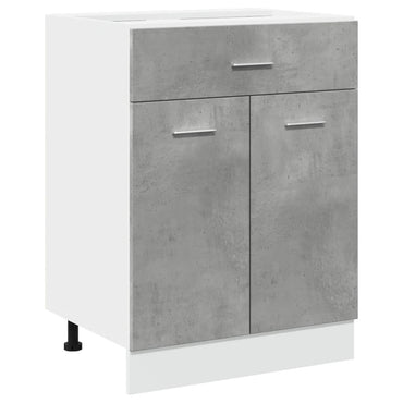 vidaXL Schubunterschrank Lyon Betongrau 60x46x81,5 cm Holzwerkstoff