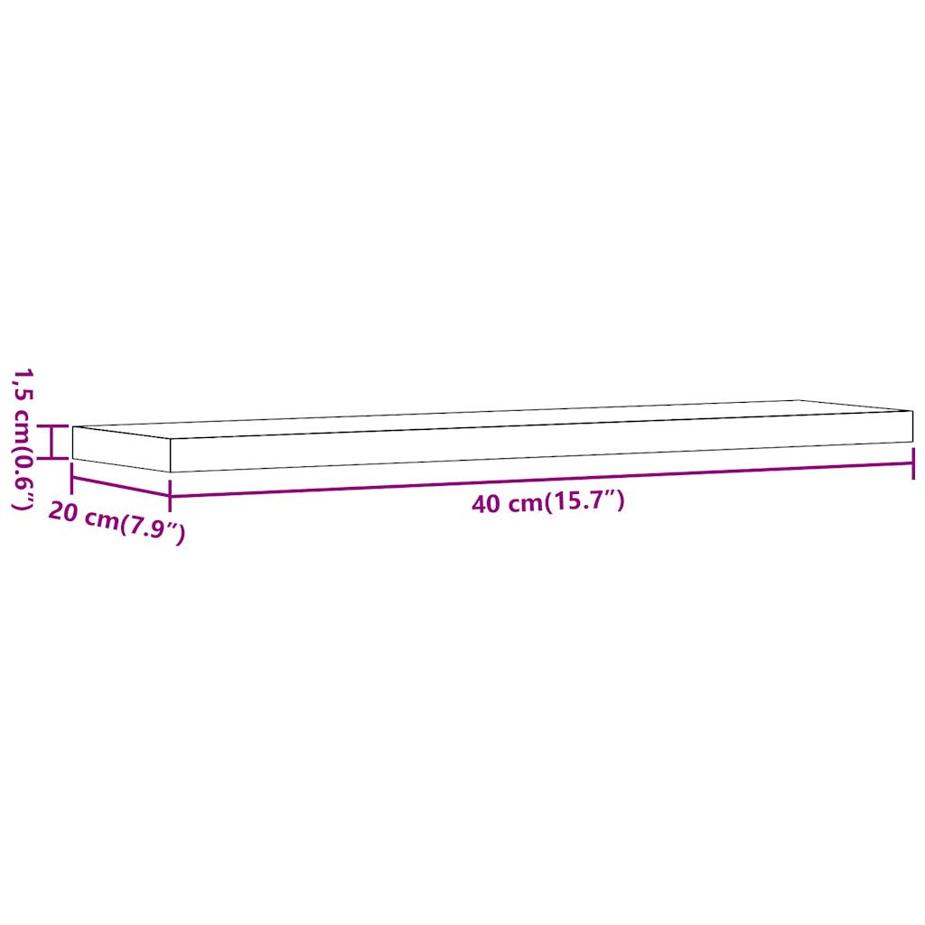 vidaXL Étagères murales 4 pcs Aspect bois de récupération 40x20x1,5 cm Bois d'ingénierie