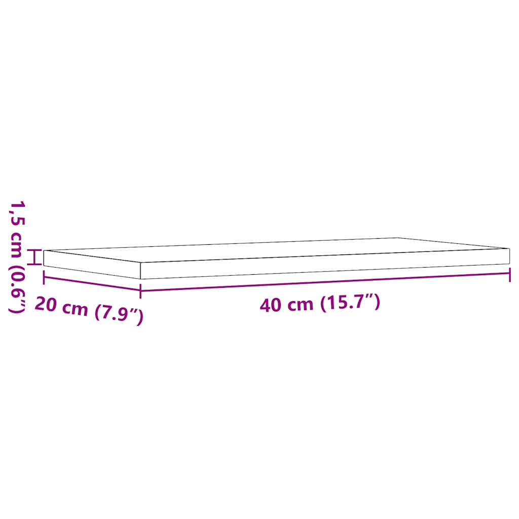 vidaXL Wandregale 4 Stk. Artisan-Eiche 40x20x1,5 cm Holzwerkstoff