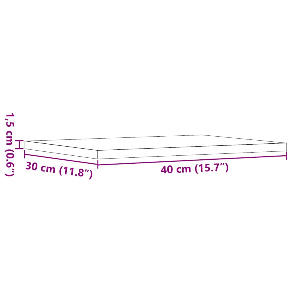 vidaXL Étagères 4 pcs Chêne artisan 40x30x1,5 cm Bois d'ingénierie