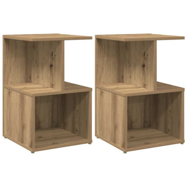 vidaXL Nachttische 2 Stk. Artisan-Eiche 35x35x55 cm Holzwerkstoff