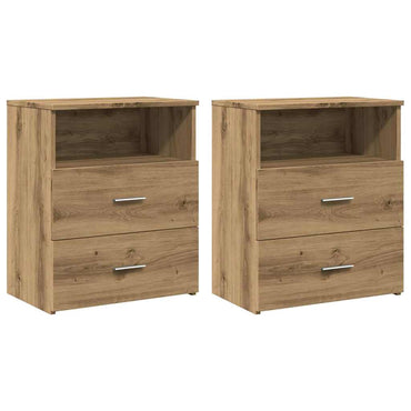 vidaXL Tables de chevet 2 pcs Chêne artisan 50x32x60 cm Bois d'ingénierie
