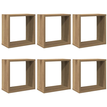 vidaXL Étagères murales cubes 6 pcs Chêne artisan 30x15x30 Bois d'ingénierie