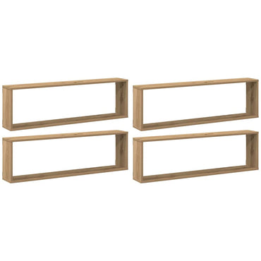 vidaXL Étagères murales cubes 4 pcs Chêne artisan 100x15x30 Bois d'ingénierie
