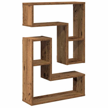 vidaXL Wandregale 2 Stk. Altholz-Optik 50x15x50 Holzwerkstoff