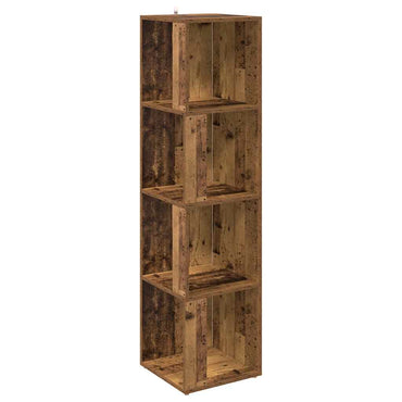 vidaXL Eckregal Altholz-Optik 33x33x132 cm Holzwerkstoff
