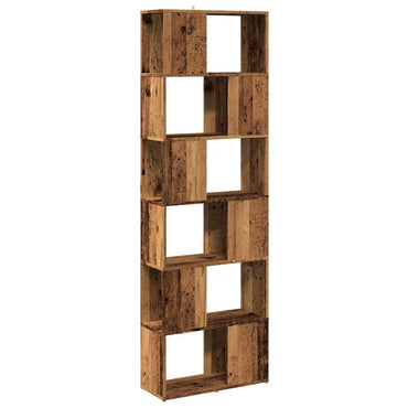 vidaXL Bücherregal/Raumteiler Altholz-Optik 60x24x186 cm
