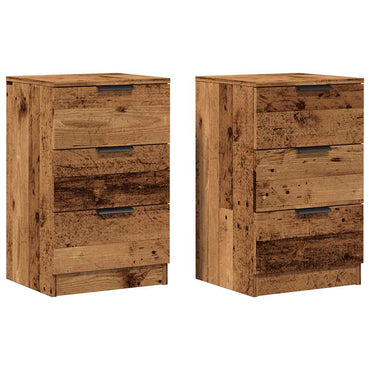 vidaXL Tables de chevet 2 pcs Aspect bois de récupération 40x36x65 cm Bois d'ingénierie