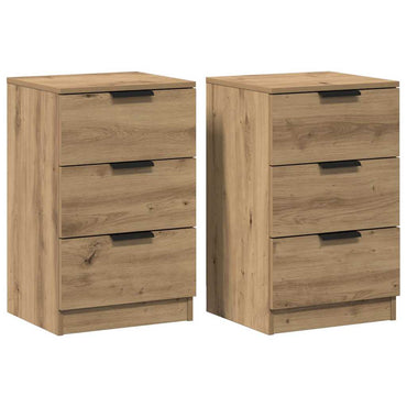 vidaXL Tables de chevet 2 pcs Chêne artisanal 40x36x65 cm Bois d'ingénierie