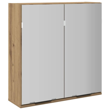 vidaXL Bad-Spiegelschrank Artisan-Eiche 64x20x66,5 cm Holzwerkstoff