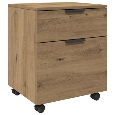 vidaXL Mobiler Aktenschrank mit Rollen Artisan Eichen-Optik 45x38x54cm