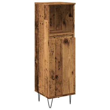 vidaXL Badschrank Altholz-Optik 30x30x100 cm Holzwerkstoff